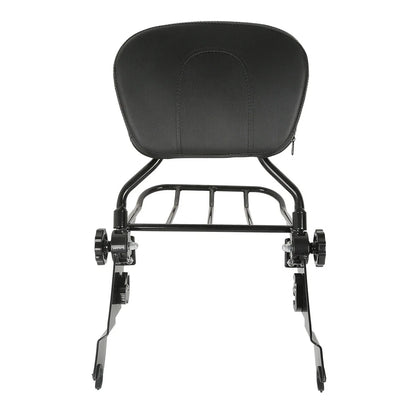 Detachable Backrest Sissy Bar with Luggage Rack for Harley Touring (2009–2025)