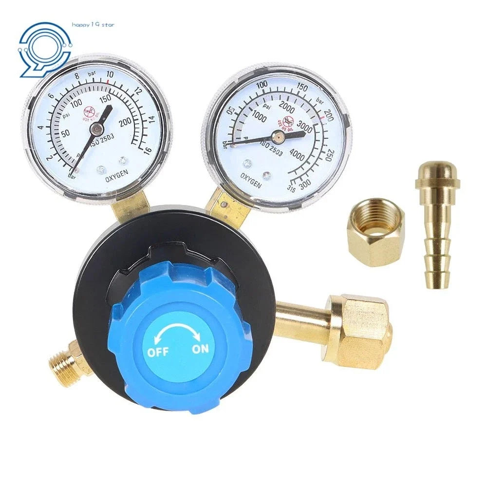 Oxygen Regulator Welding Gas Gauges CGA540 for Welding Equipment (N/A)