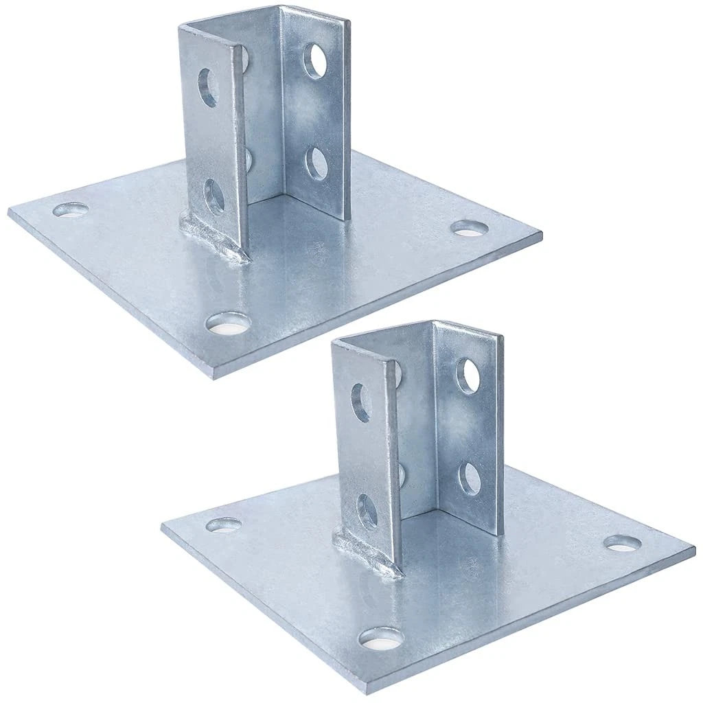 2X Post Base for 1-5/8" Single Strut (Square Mount)