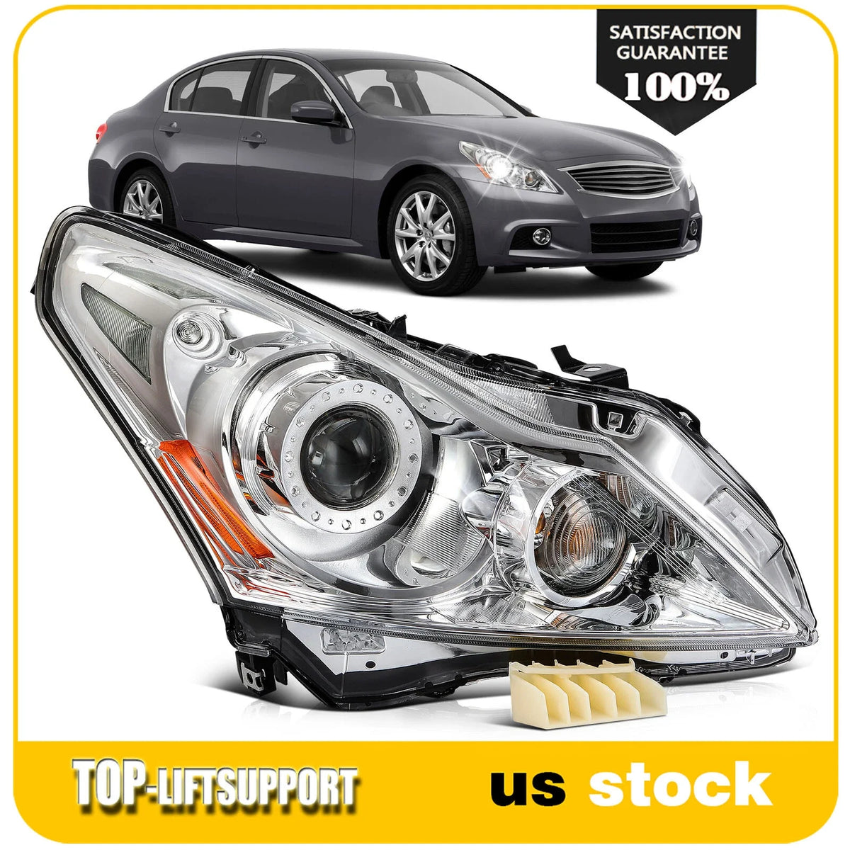 Right Side Halogen Projector Headlight for Infiniti G37 G25 (2010–2013)