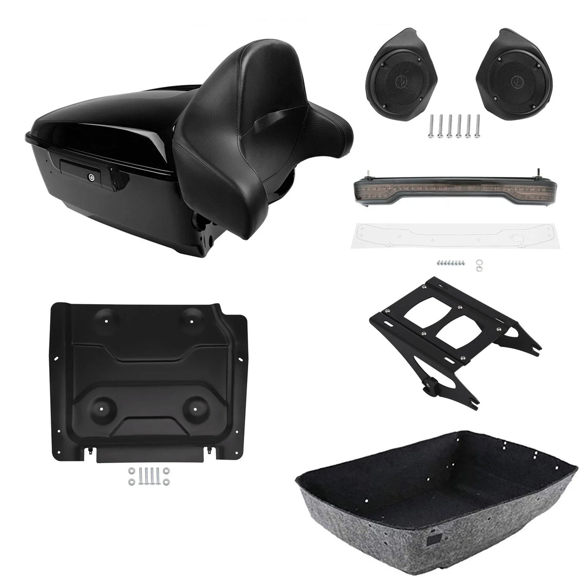 Trunk Pad Mount Speaker Light Plate for Harley Touring Road Glide (2014–2026)