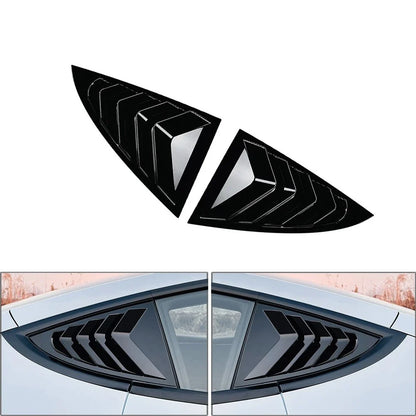 Rear Window Louver Shutter Cover Trim for Tesla Model 3 (2024+) - Gloss Black