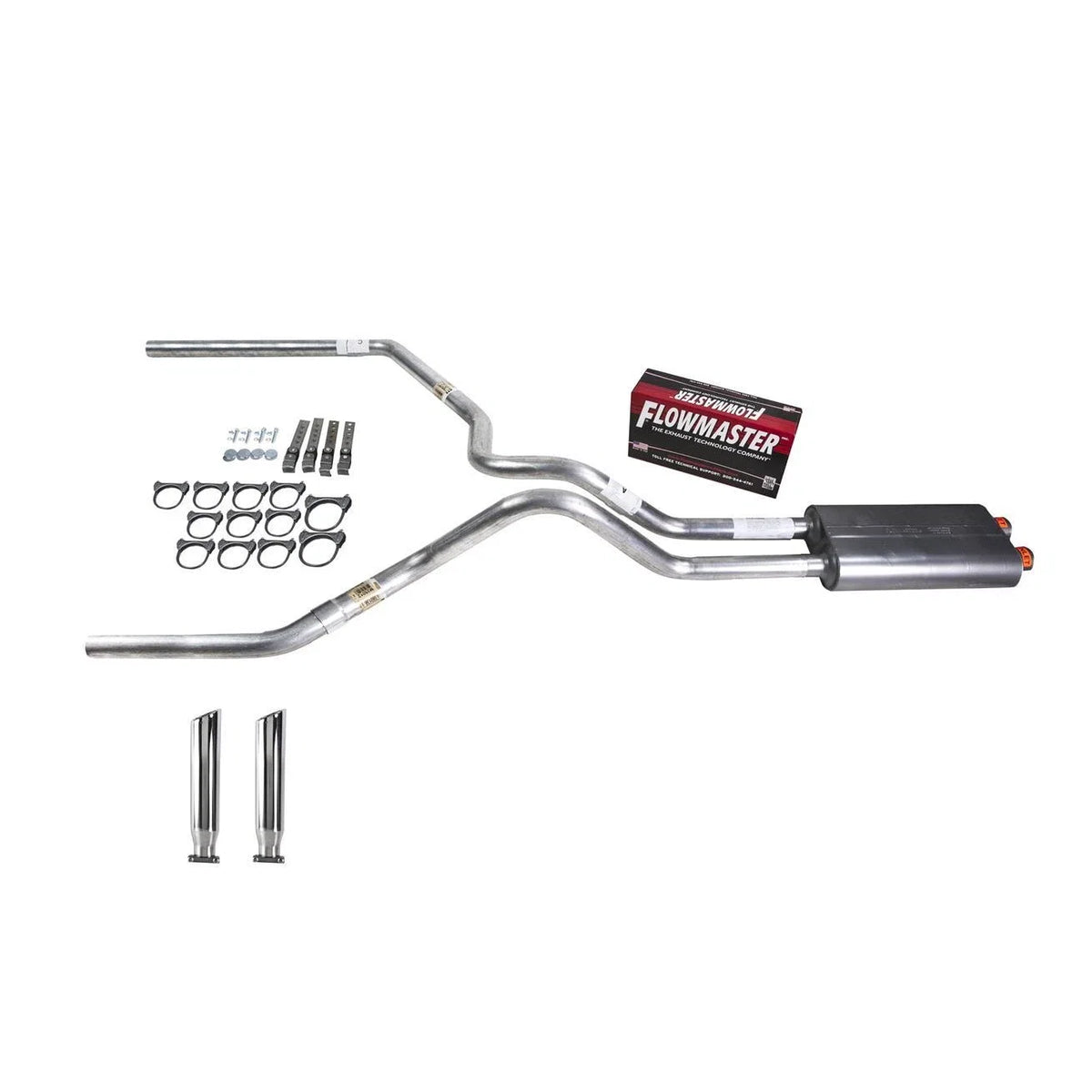 Dual Exhaust System for Chevrolet GMC Truck 6.0L/8.1L (2001–2006) Flowmaster 50 RC Tip