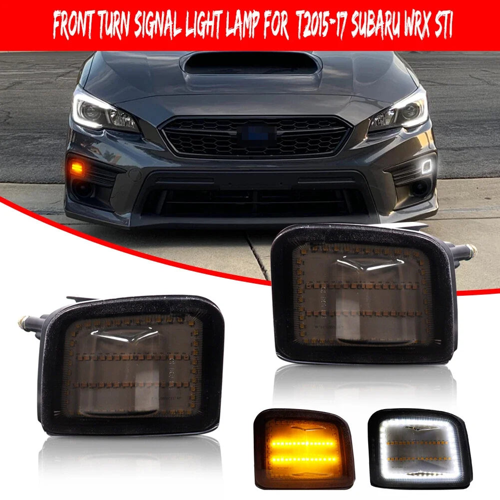 Smoked Switchback Amber LED DRL Signal Lights for Subaru WRX/STI (2015–2021)