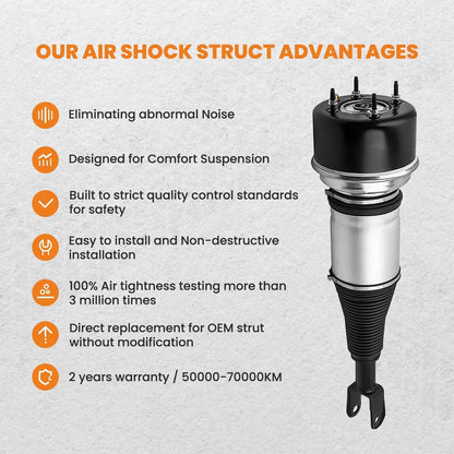Pair Front Air Suspension Shock Strut for Jaguar Super V8 XJ XJ8 XJR (2004–2009)