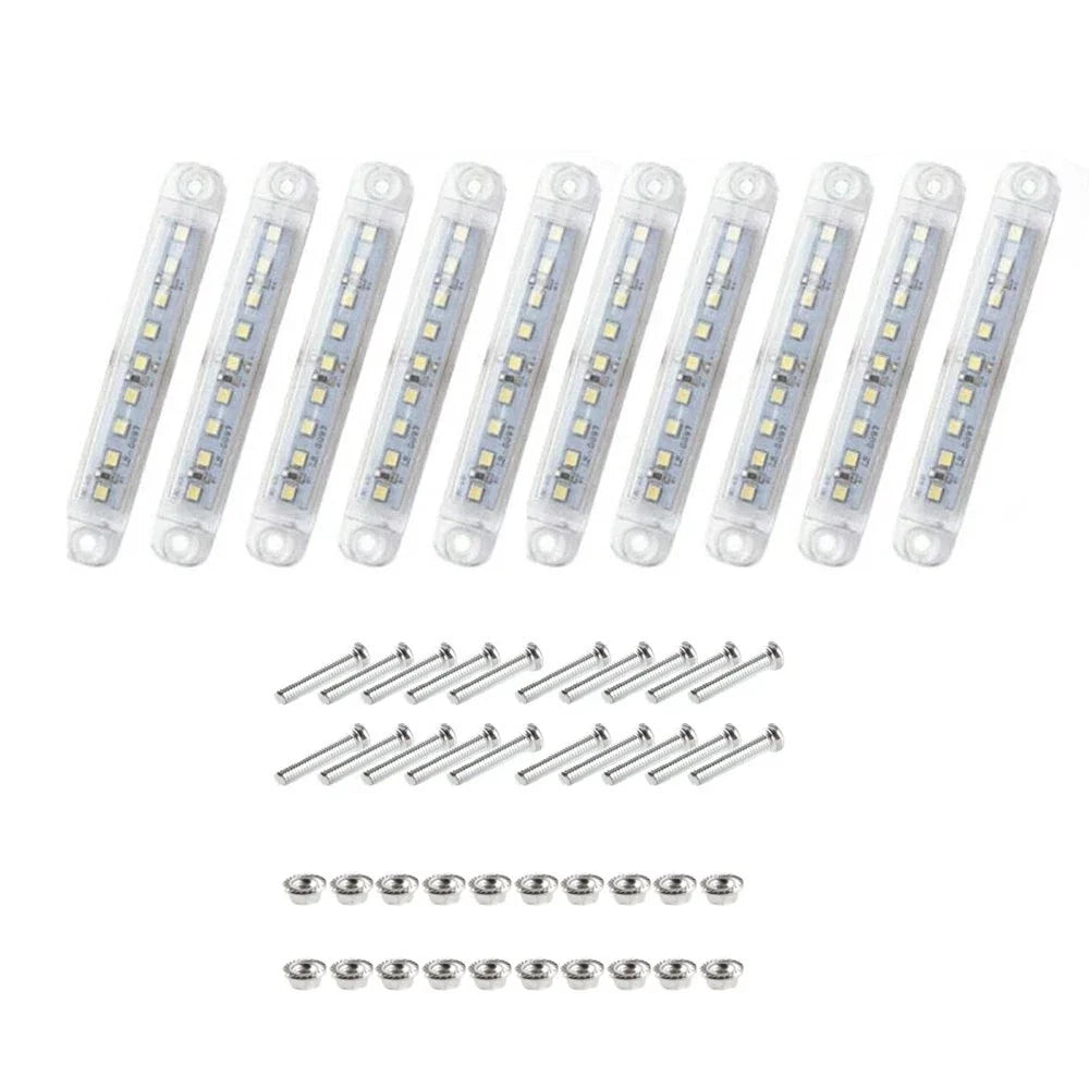 10X Universal White LED License Plate Light for Car SUV Truck RV