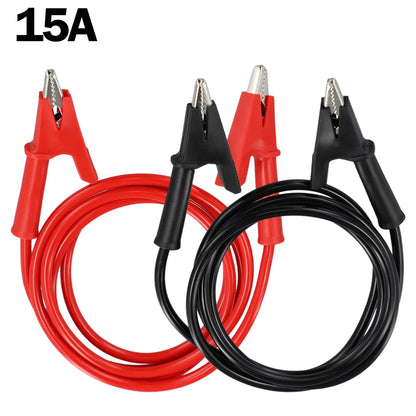 Test Leads Set of 2 for Universal Applications (39.60" Clips, Silicone-PVC, Copper Clips)