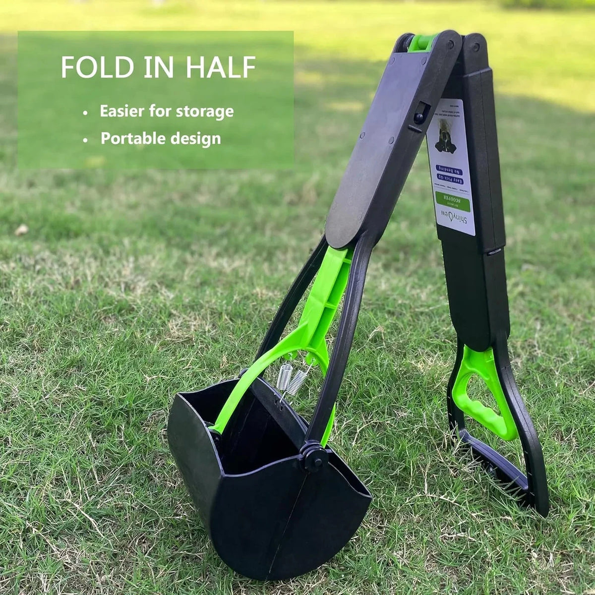 Large Dog Pooper Scooper for Yard - 32" Long Handle, No Bending