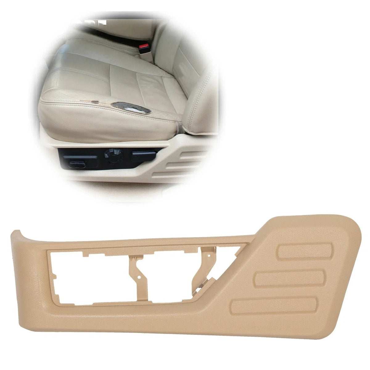 Front Driver Side Seat Panel Trim Camel for Ford F250 F350 F450 F550 (2008–2010)