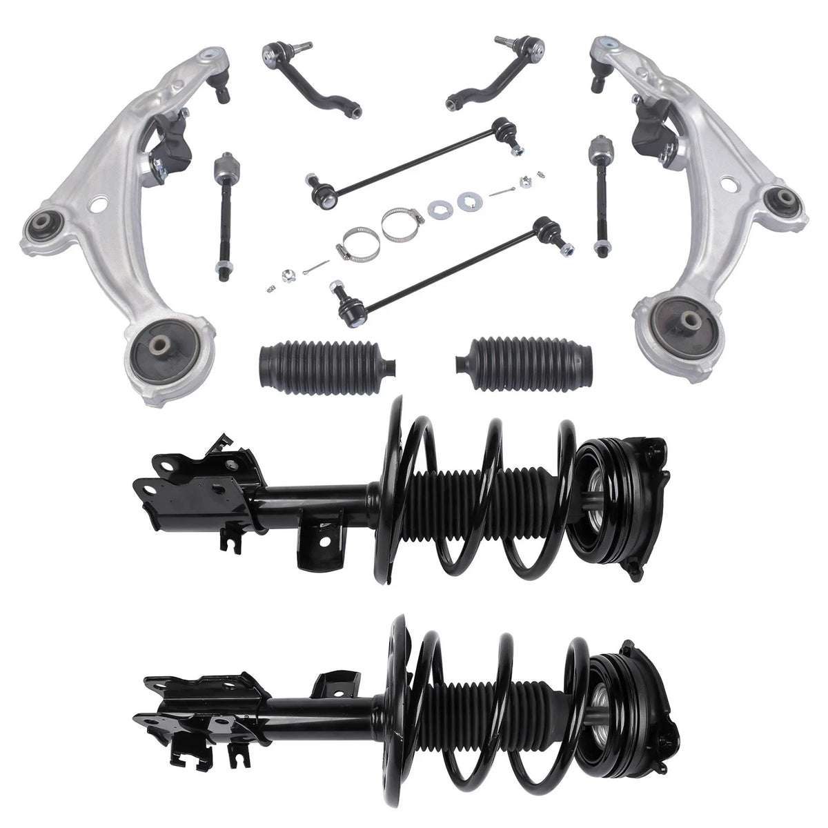 Set of 12 Front Suspension Kit with Lower Control Arms for Nissan Altima (2007–2013)