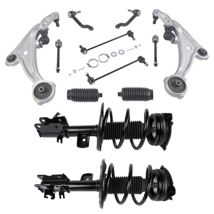 Set of 12 Front Suspension Kit with Lower Control Arms for Nissan Altima (2007–2013)