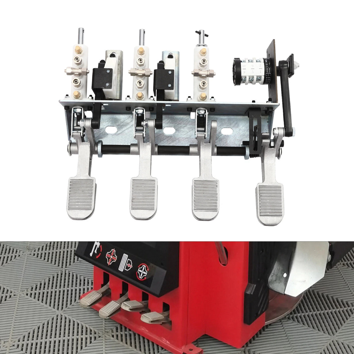 4 Pedal Tire Changer Steel Frame Foot Control Air Valve