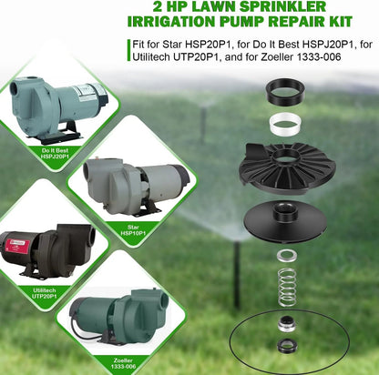 2X HP Lawn Sprinkler Irrigation Pump Repair Kit for Star HSP20P1/UTP20P1