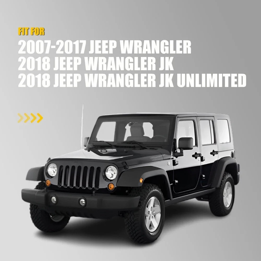 17PCS Hardtop Headliner Roof Seal for Jeep Wrangler JK (2007–2018)