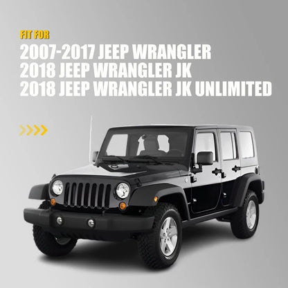 17PCS Hardtop Headliner Roof Seal for Jeep Wrangler JK (2007–2018)