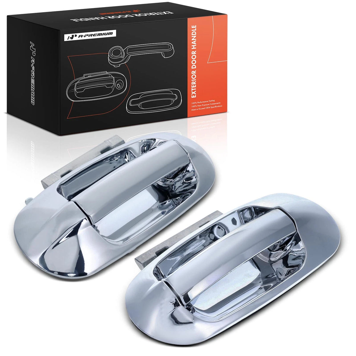 2X Rear Exterior Door Handle for Ford Expedition (2003–2017) 7L1Z7822404, 7L1Z7822405