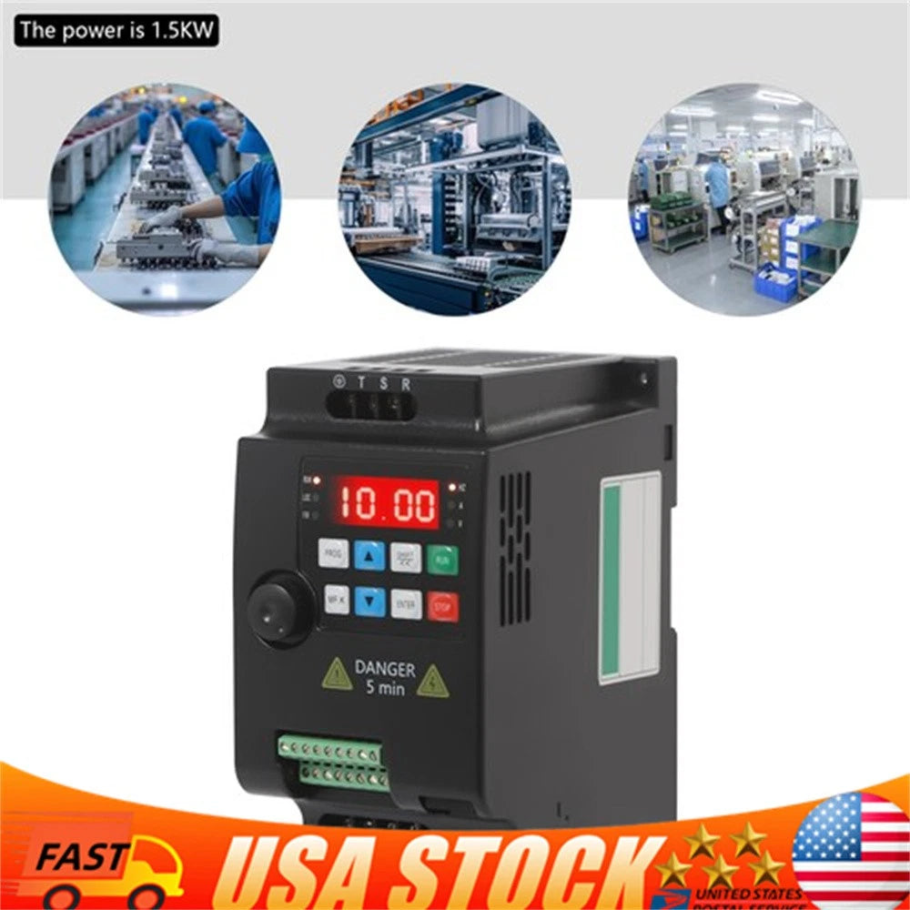 1.5KW Single to 3 Phase 2HP 220V Variable Frequency Drive Inverter VFD