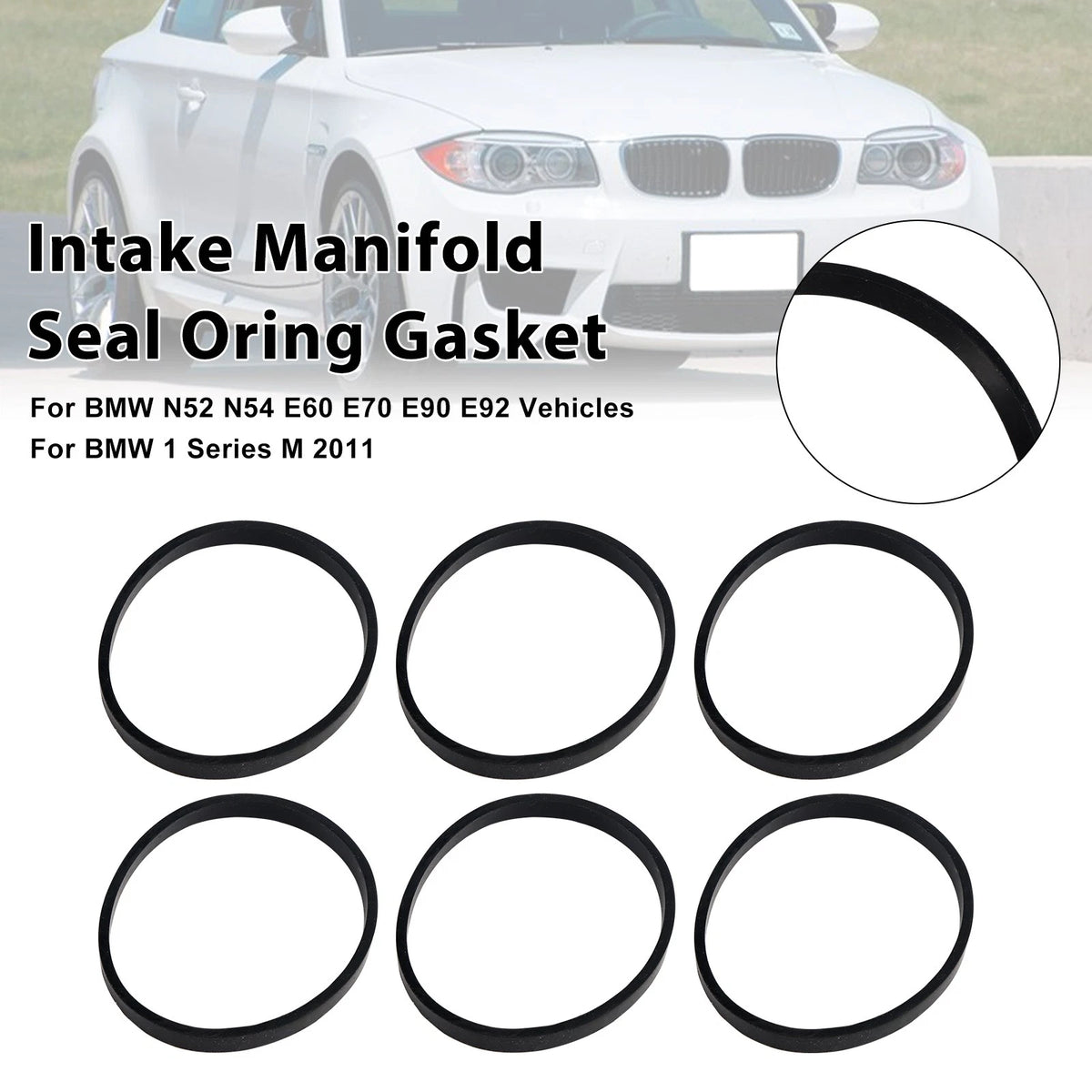 6X Intake Manifold Gasket Set 037-6192 for BMW E70 E90 E92 X4 X5 X6
