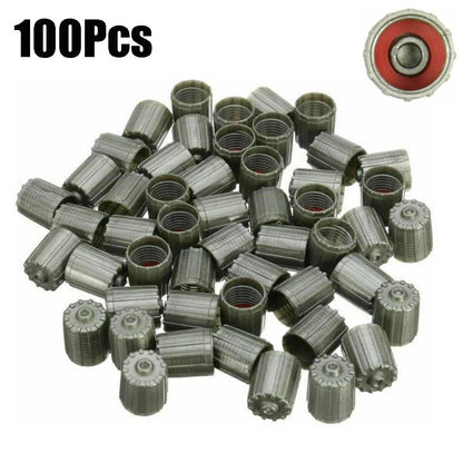 100X Plastic Gray TPMS Tire Valve Stem Cap Cover for Car Truck Motorcycle