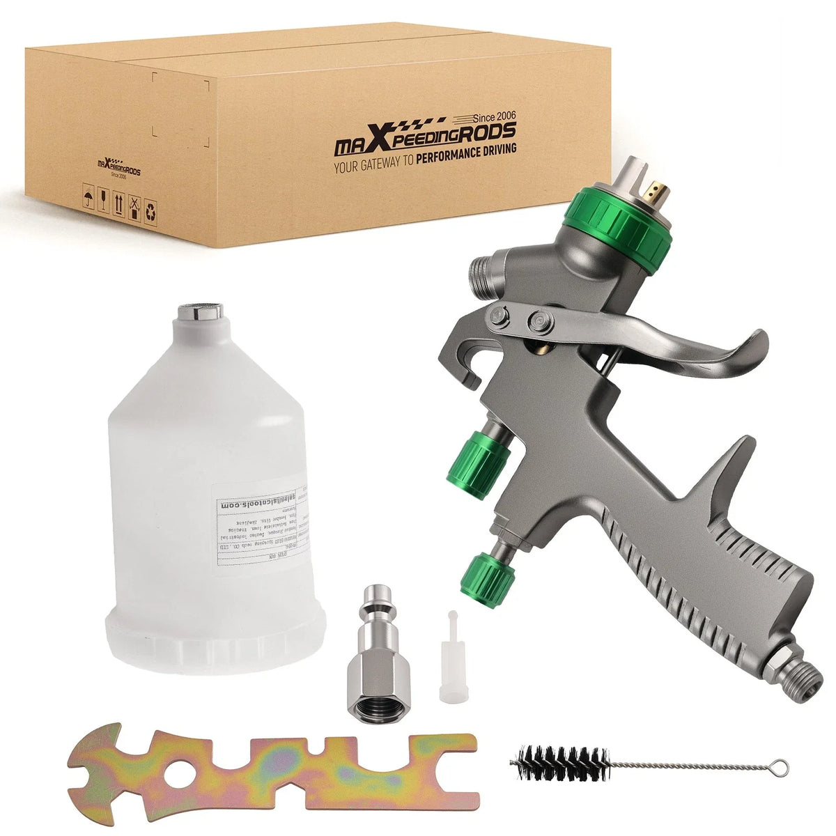 LVLP 1.3mm Gravity Sprayer Gun for Car Paint (600ml Cup, Pressure Control)