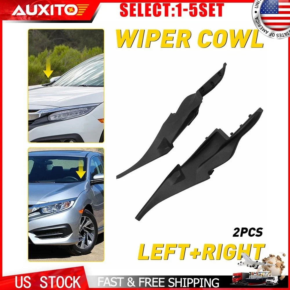 Front Windshield Wiper Cowl Panel Cover Trim for Honda Civic (2016–2020) OEM 2-10X