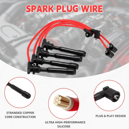 Ignition Spark Plug Wires & Iridium Plugs for Hyundai Kia 2.0L
