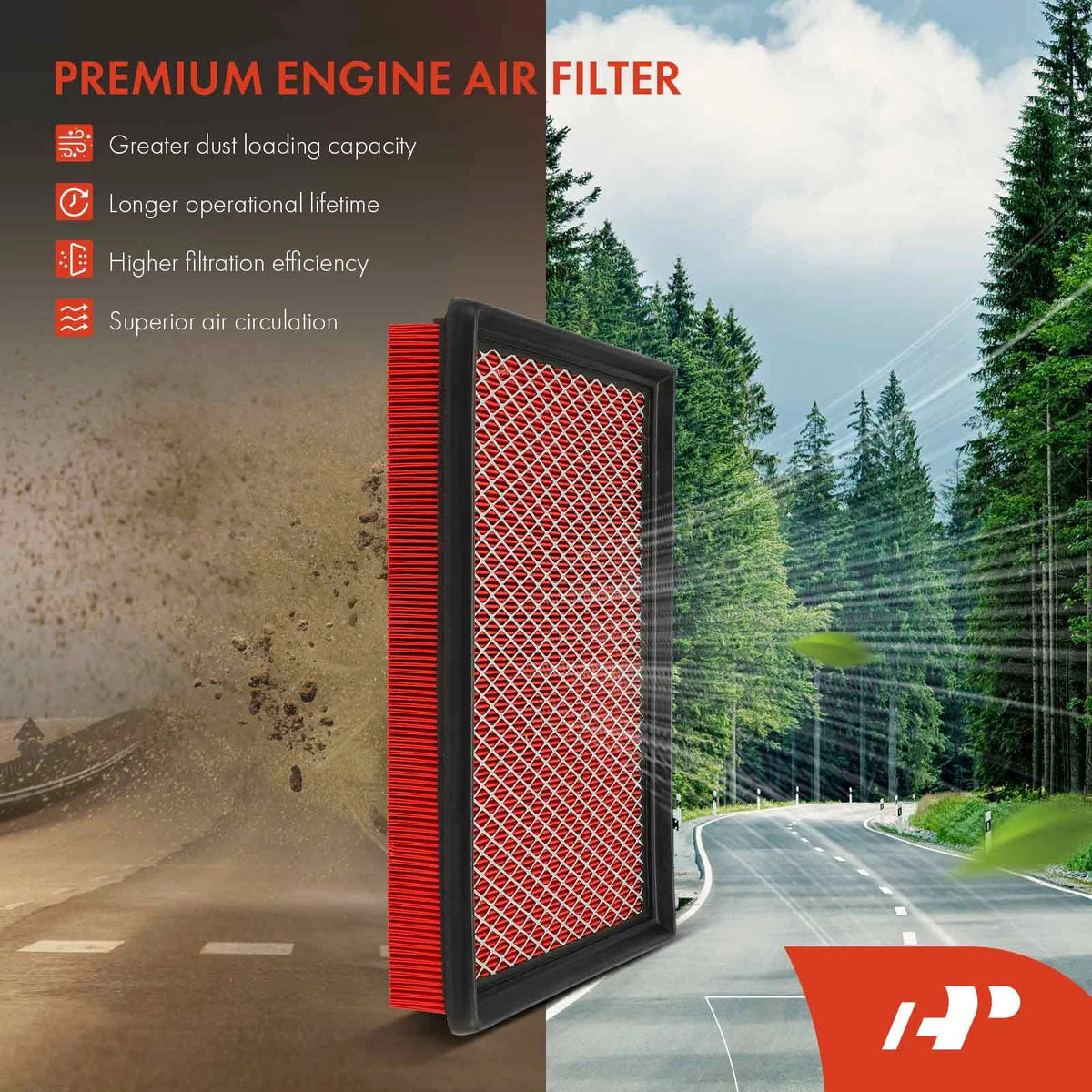 2X High Performance Engine Air Filter for Dodge Charger Durango (2006–2010) - SA9838, SPA-2295, SPA2295, CA9838