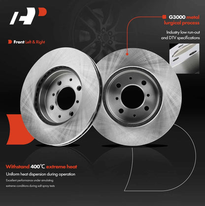 Set of 2 Front Disc Brake Rotors for Honda Civic (1996–2005) Insight (2010–2014) 96087R, MGD465ACH, 30107640