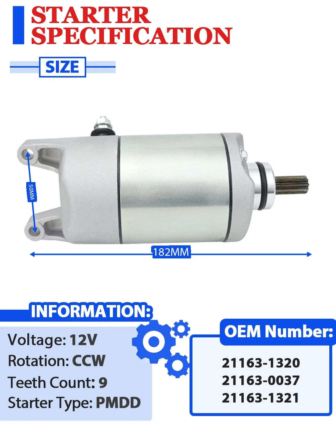 Starter with Relay & Switch for Kawasaki Brute Force 750 4X4i (2005–2007)