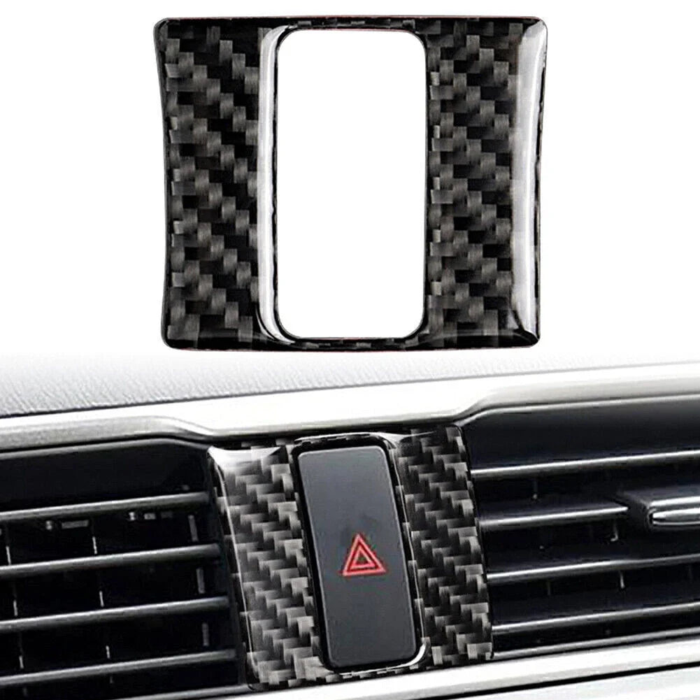 Carbon Fiber Interior Warning Lamp Button Trim for Mazda 3 Axela (2013–2018)