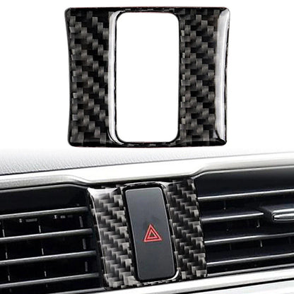 Carbon Fiber Interior Warning Lamp Button Trim for Mazda 3 Axela (2013–2018)