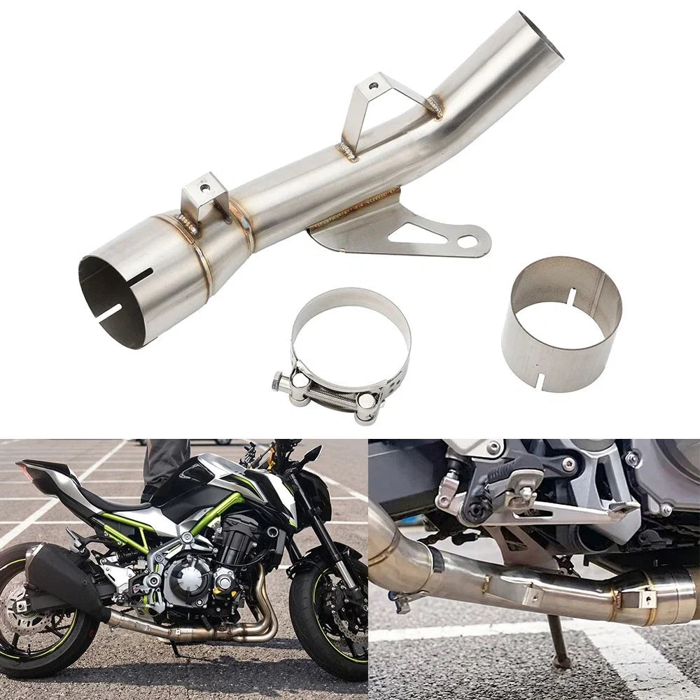 51mm Slip-On Exhaust System Mid Link Pipe for Kawasaki Z900 (2017–2025)