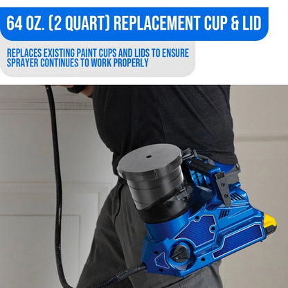 2X Replacement Cup & Lid for Graco Ultra Quickshot (18H078)