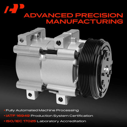 A/C Compressor with Clutch for Ford Taurus Mercury Cougar (1988–1991) F8FH19D629A, CO101270C