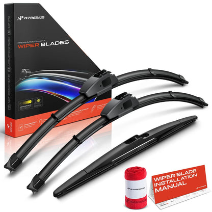Set of 3 Wiper Blades for Mazda 3 (2004–2009) & Protege 5 (2002–2003)
