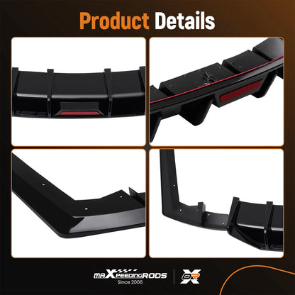 Gloss Black Rear Bumper Diffuser Lip Kit for Hyundai Elantra (2021–2023) HC5X73