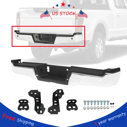 Chrome Rear Bumper Assembly for Ford F-250 F-350 SuperDuty (2017–2022)