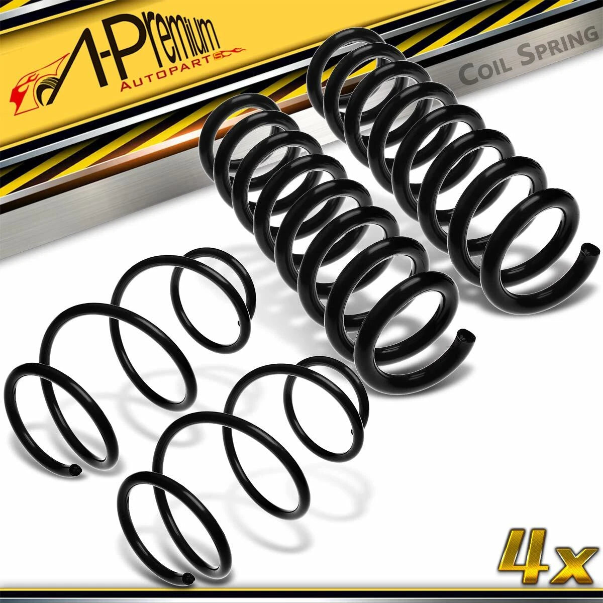 Set of 4 Coil Springs for BMW 320i 2013-2015, 328i 2012-2015, 31 33 6 851 919, 33 53 6 851 929, 33 53 6 855 543