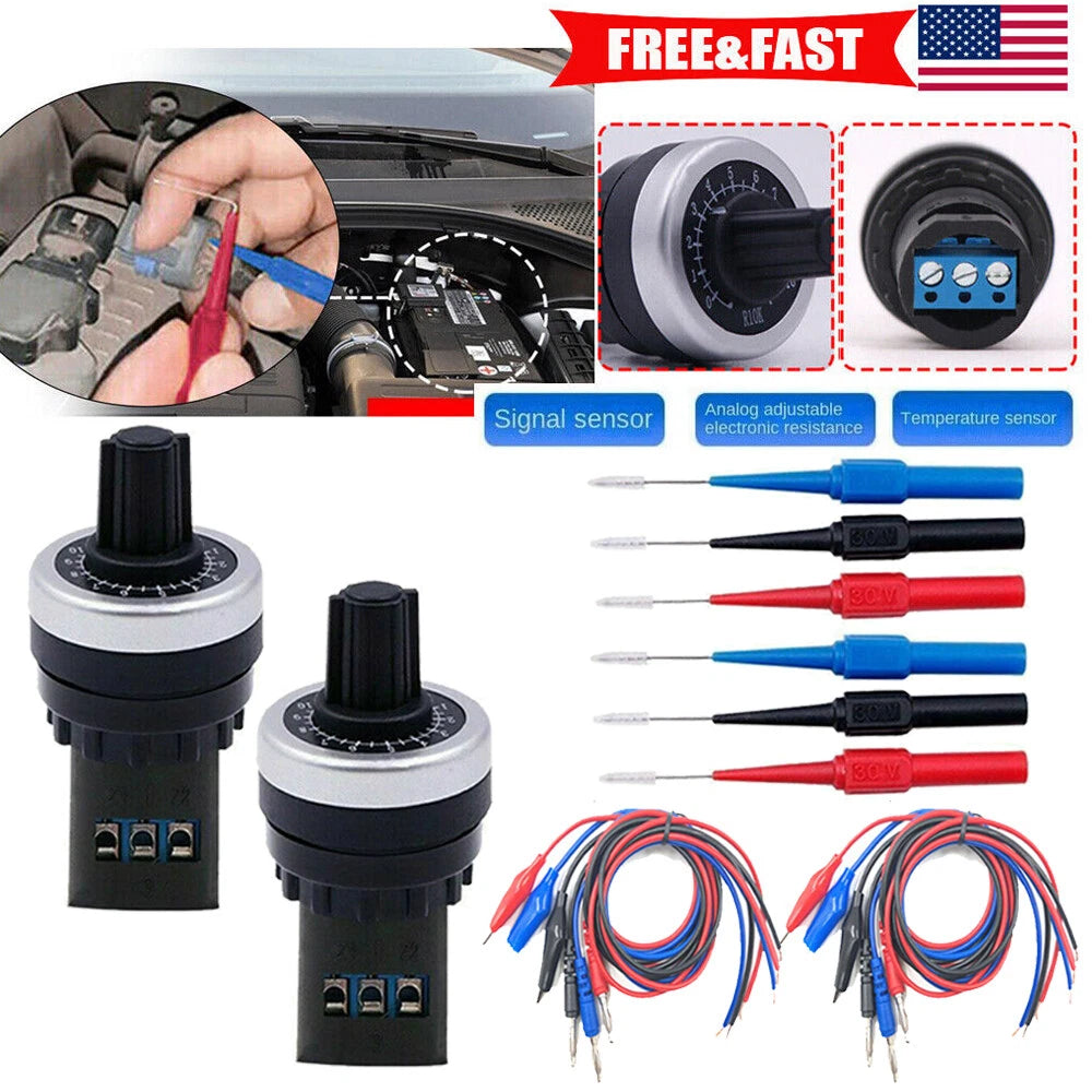2X Auto Circuit Tester Sensor Signal Resistance Simulator Diagnostic Tool