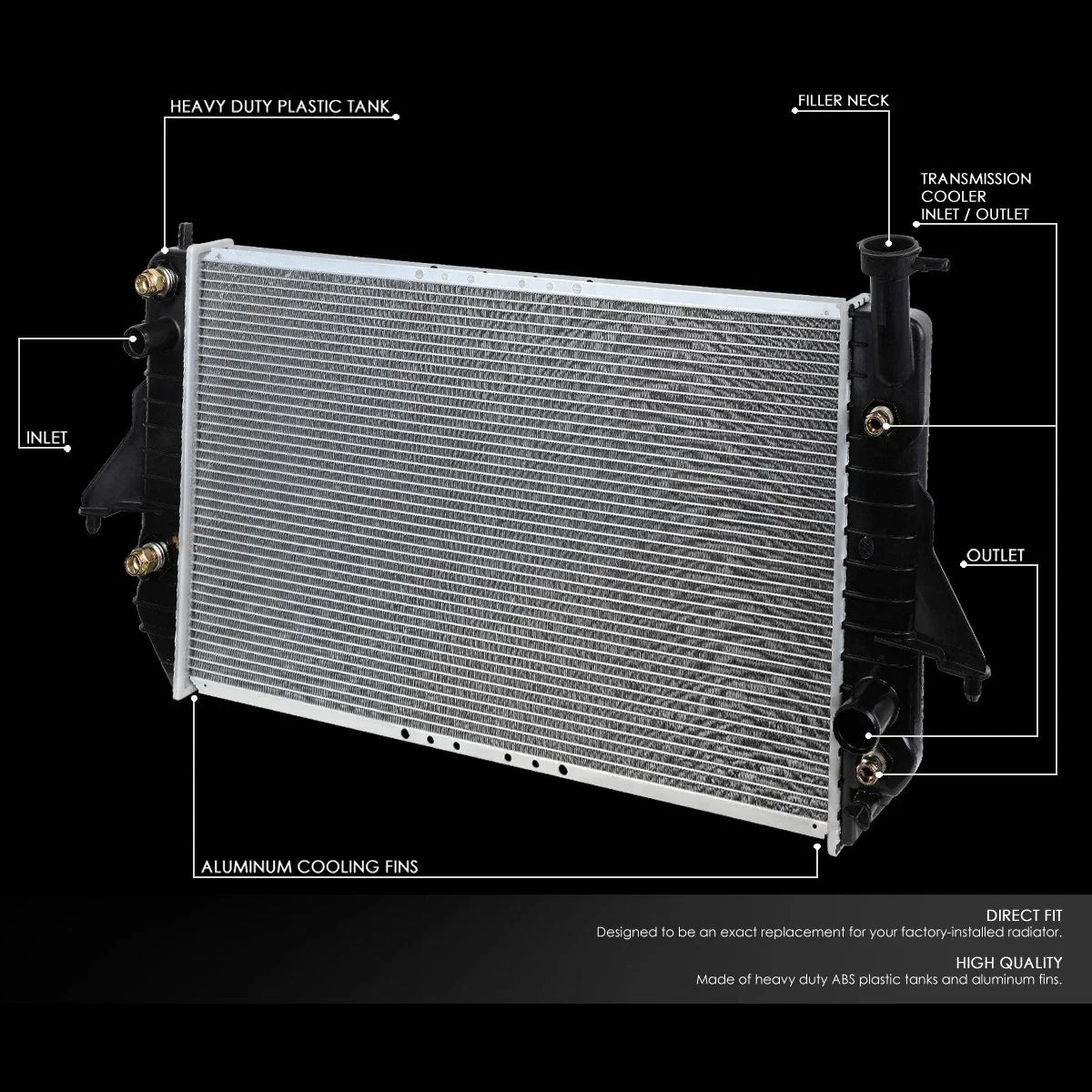 Aluminum Core Radiator for Chevy Astro/GMC Safari (1996–2005) DPI 2003