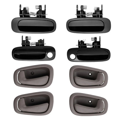 Set of 8 Exterior Door Handles for Toyota Corolla (1998–2002)
