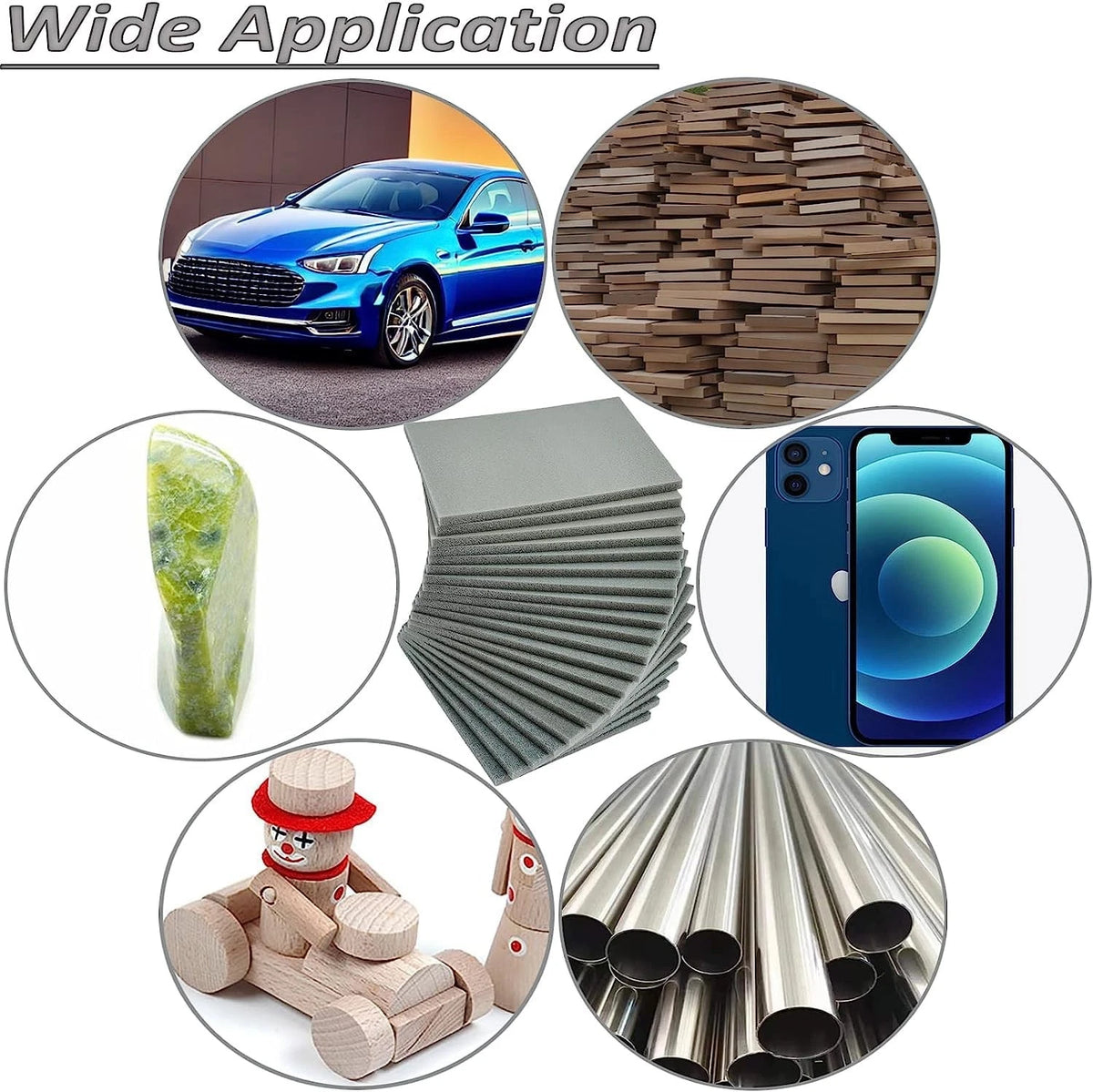 Set of 20 Sanding Sponges 3x4 Inch 600 Grit for Automotive Finishing
