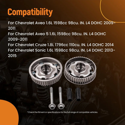 Camshaft Gears for Chevrolet Sonic, Cruze, Pontiac G3 (2010–2015)