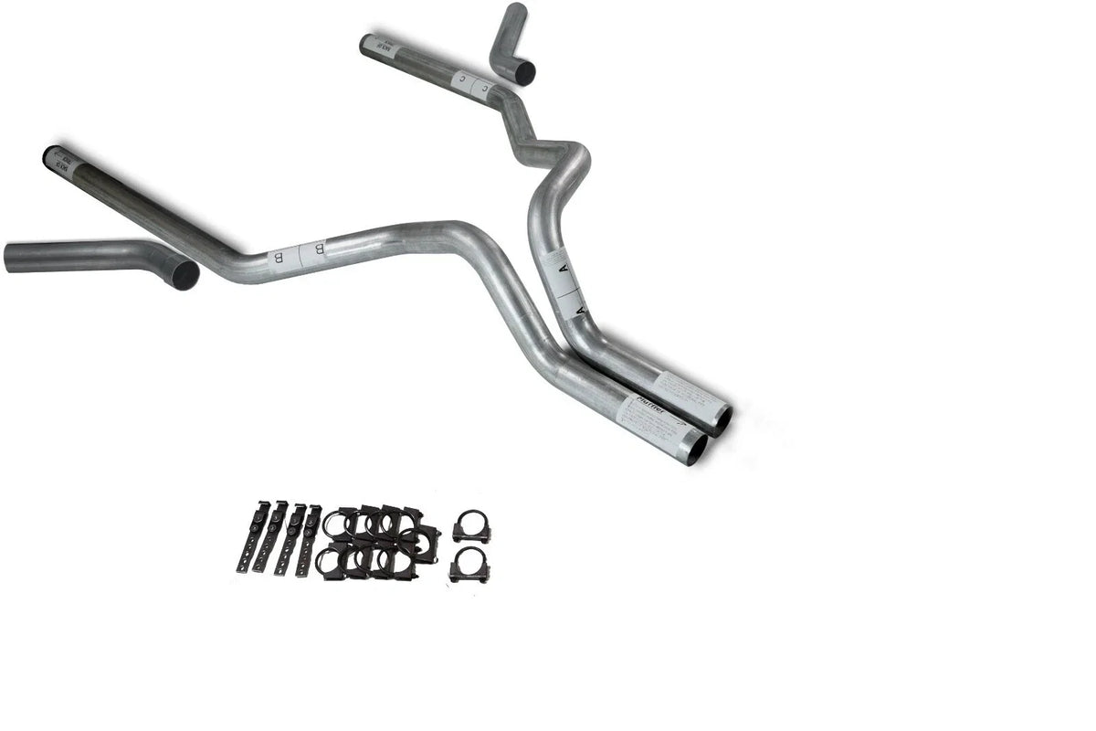 3" Dual Exhaust Kit for Chevy GMC 1500 (2015–2018) No Muffler Corner Exit