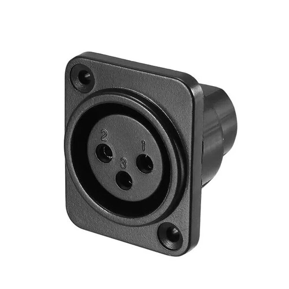 20Pcs 3-Pin XLR Female Jack Panel Mount Microphone Connector Adapter
