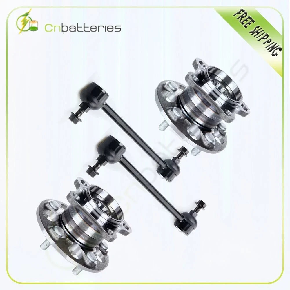 Set of 4 Wheel Hub & Bearings Sway Bar Links for Highlander Venza RX330 RX350