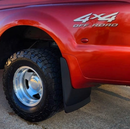 Set of 2 Rear No Drill Mud Flaps for Ford F350 F450 Dually (1999–2010) 57451