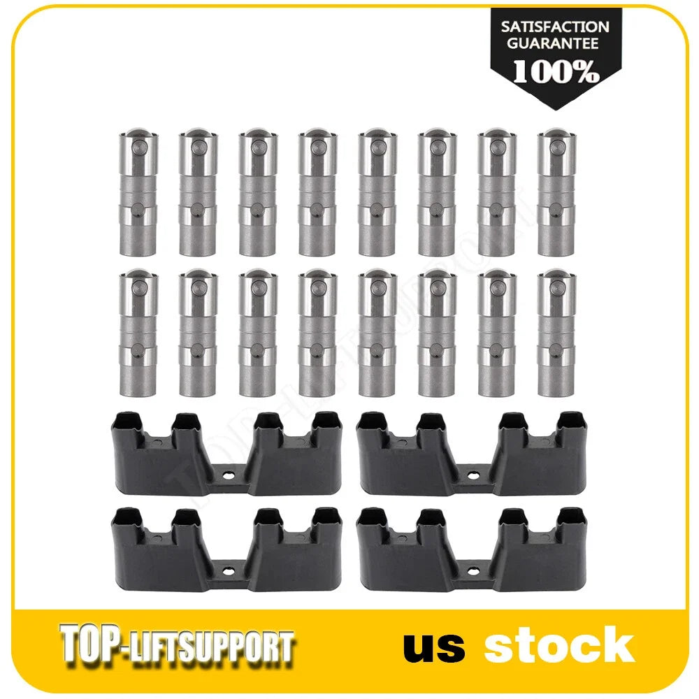 Set of 16 Lifters & 4 Guide Trays for Chevy GMC LS/LQ (4.8–6.2L)