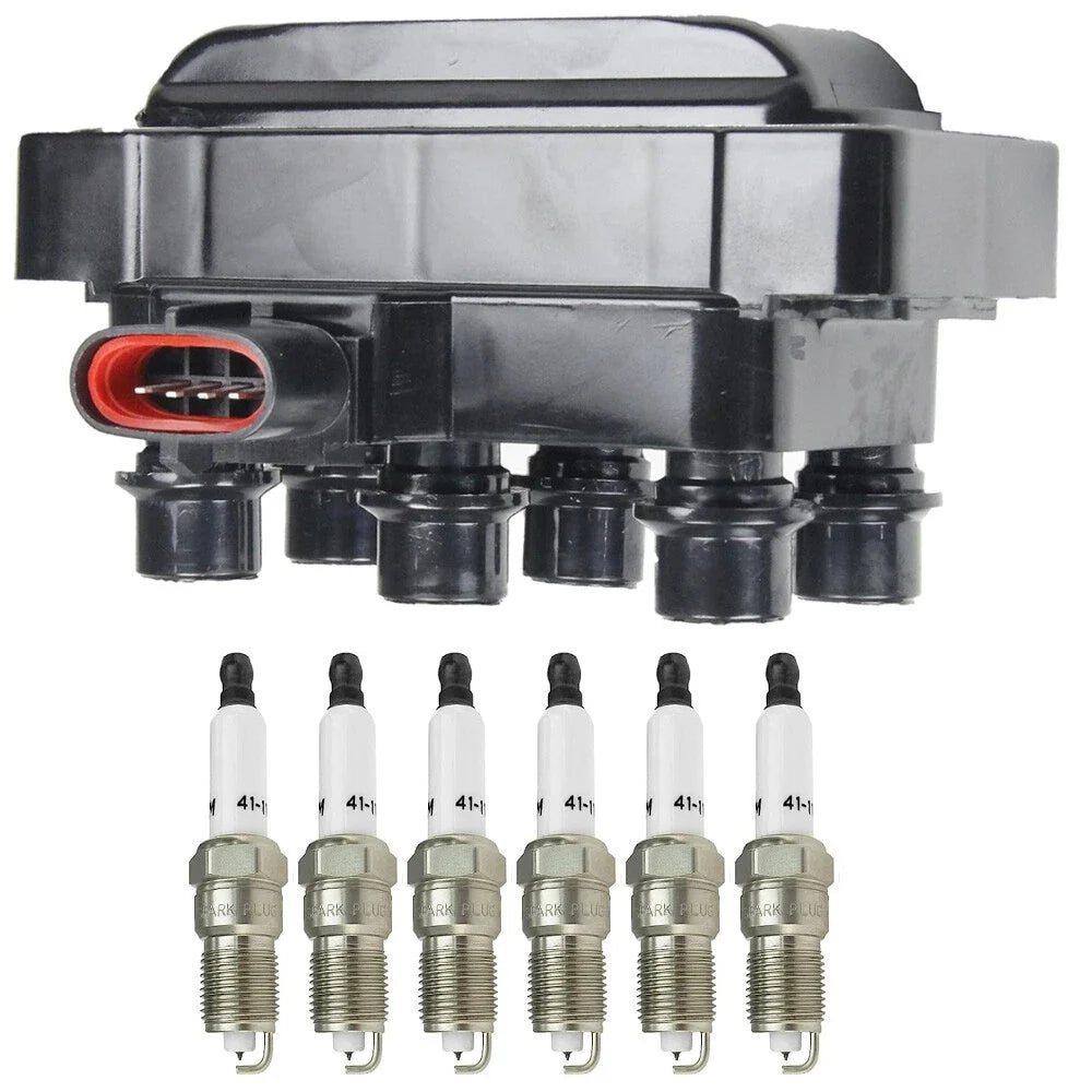 Set of 6 Ignition Coils + Iridium Spark Plugs for Ford Explorer Ranger Taurus V6