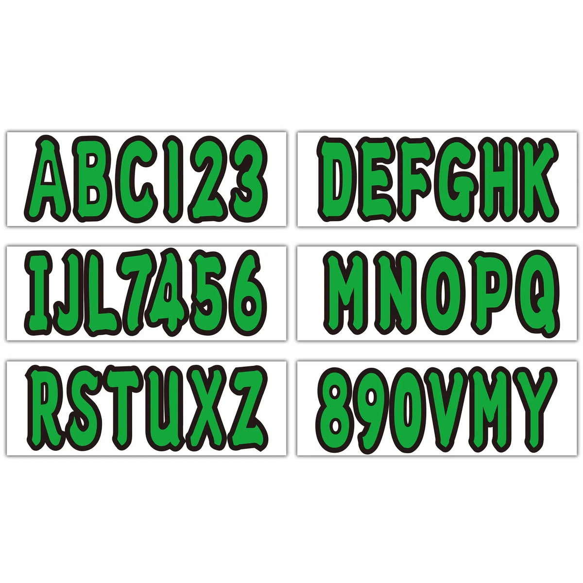 Set of 4 Watercraft Registration Numbers for Boat JetSki (3")